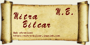 Mitra Bilčar vizit kartica